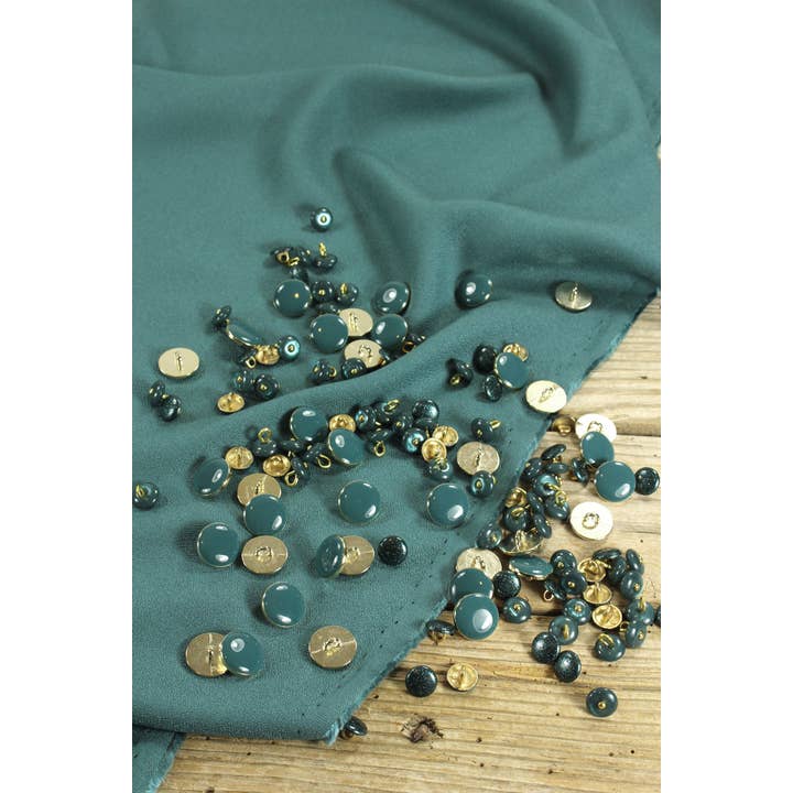 Eglantine et Zoé – wholesale Fabric – Green Eucalyptus Viscose Crepe Fabric