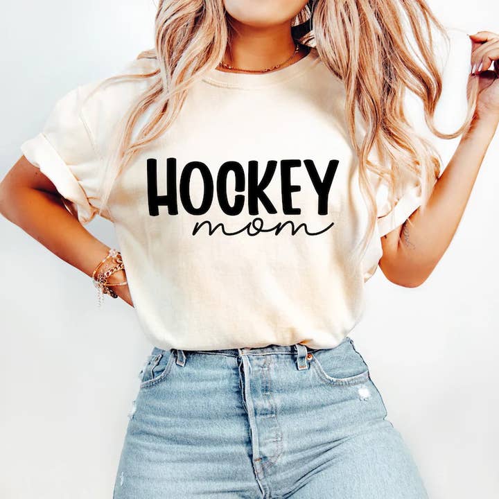 Hockey Mom T-Shirt, Hockey Lover Shirt, Game Day Tee for wholesale by KM Clothing