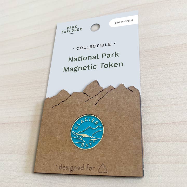 Glacier Bay National Park Enamel Magnet for wholesale by Park Explorer Co.