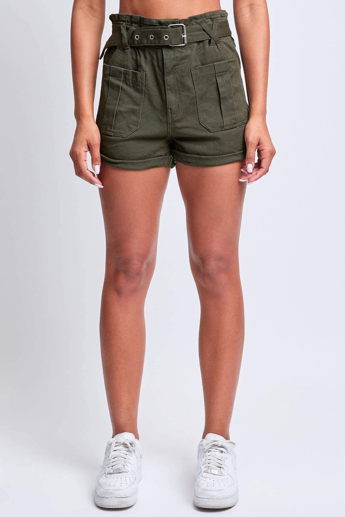 Dkoli Women's Belted Paperbag Waist Shorts-S292689 for wholesale on Faire2