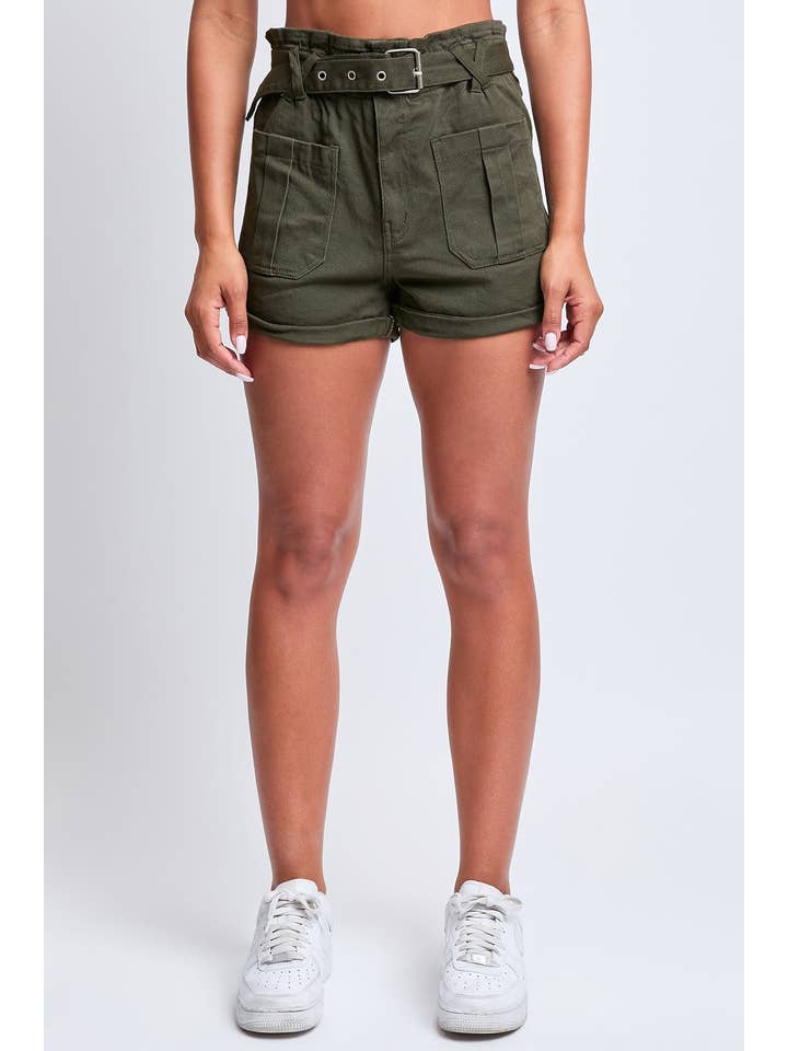 Dkoli Women's Belted Paperbag Waist Shorts-S292689 for wholesale on Faire2