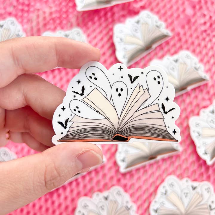 Boo Ghost Book - Adesivi per libri - Hot Girls Read Halloween per la vendita all'ingrosso da parte di Happyish Brand