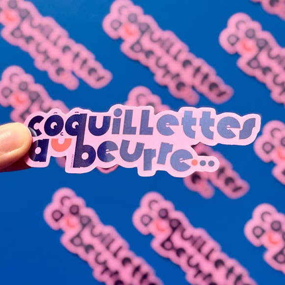 Sticker Coquillettes au beurre pour la vente par Mariisoré