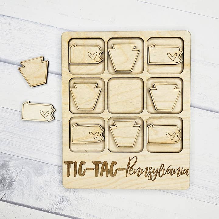 Jogo Pennsylvania Keystone Tic-Tac-Toe por atacado de The Trendy Traveler