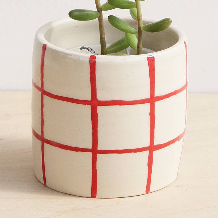 Nightshift Ceramics - Wholesale Plant Pot - Small Ceramic Planter - Grid0