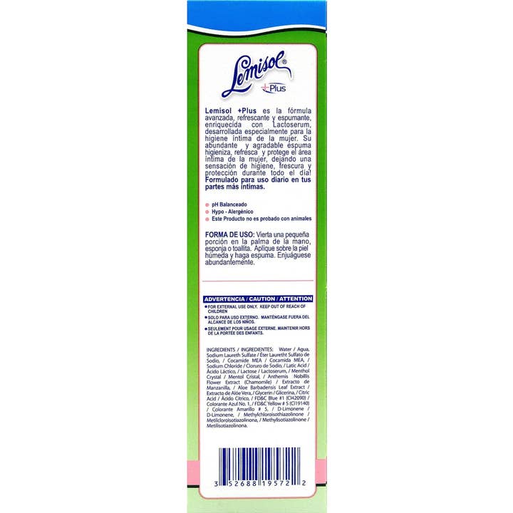 KT Supply - Wholesale Intimate Cleanser/Wipe - Lemisol Plus Feminine Wash Gentle Daily Cleanser, 8 Oz.1