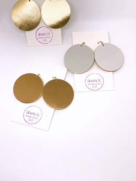 Leather Earring -Orbit for wholesale by Liberty St