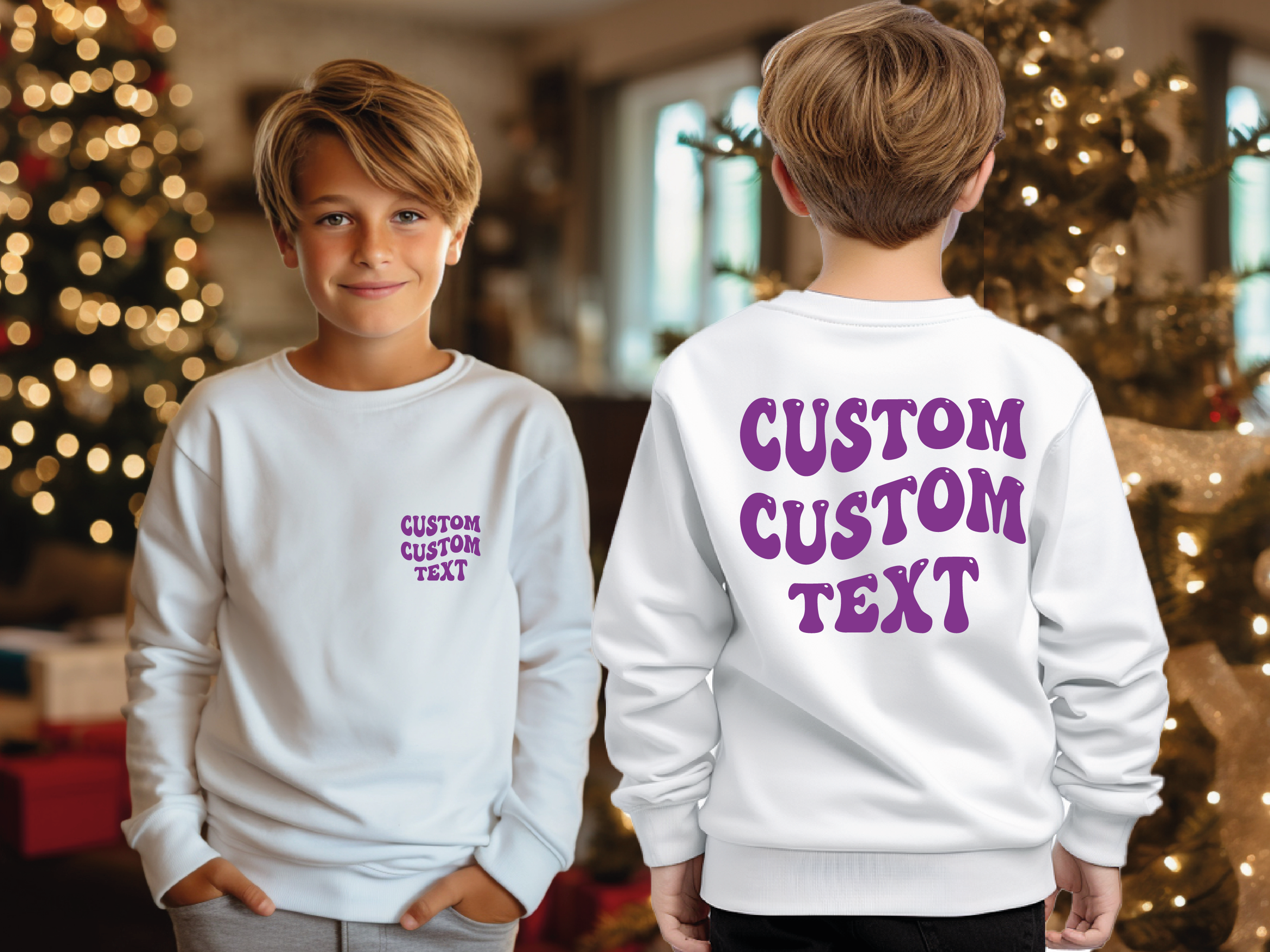 MAYA TX - Wholesale Graphic Sweatshirt - Unisex - Custom Sweatshirt and Hoodie, Your Text Custom Sweater X4527