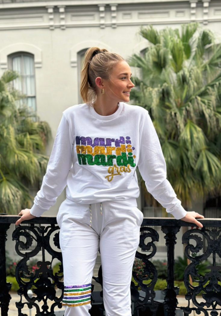 Mardi Gras Creations - Venta al por mayor Sudadera - Mujer - Jersey de felpa francesa MARDI MARDI para adultos0