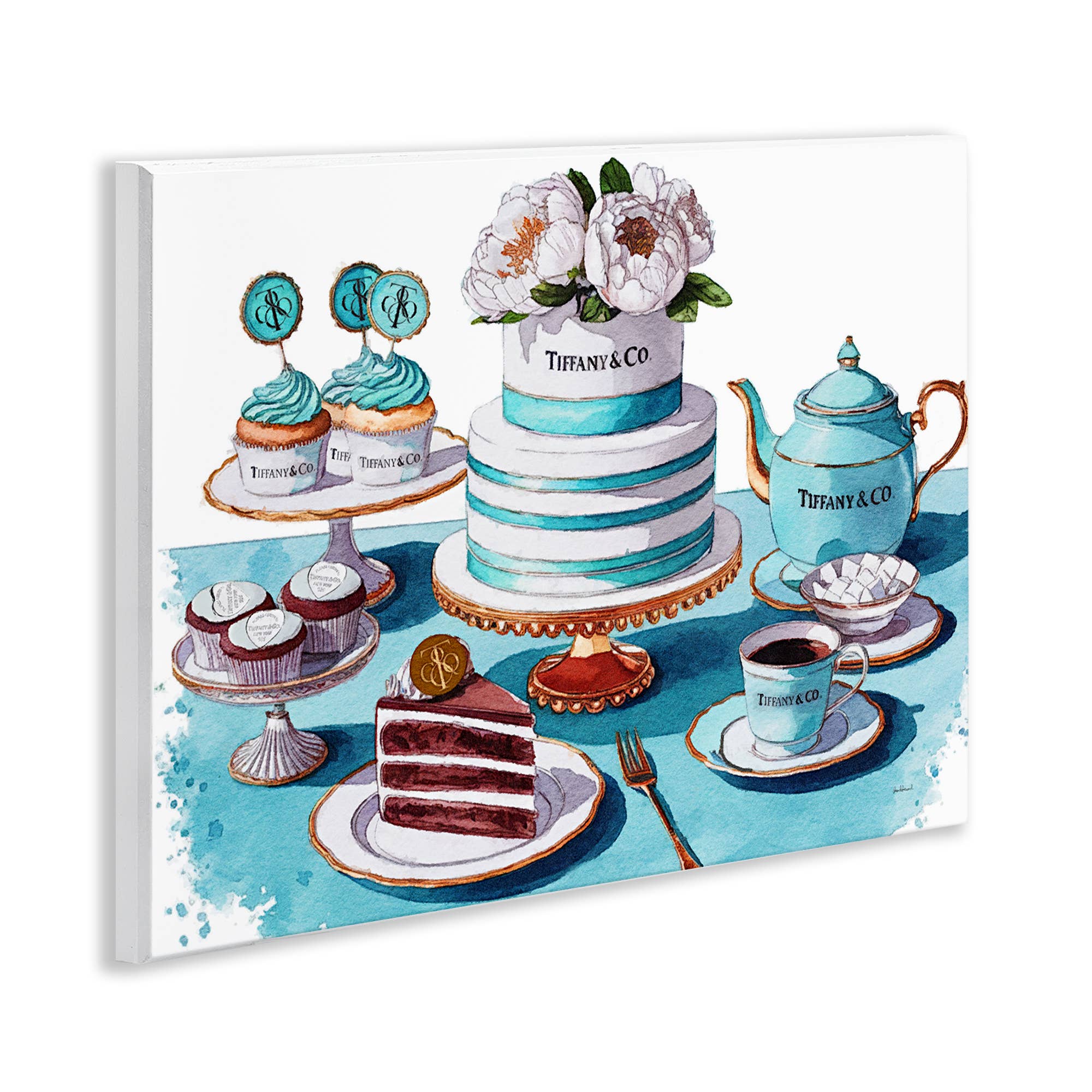 Stupell Industries – Engroshandel Vægskilt – Luksuriøs Glam Dessertudstilling - Uindrammet Vægkunst3