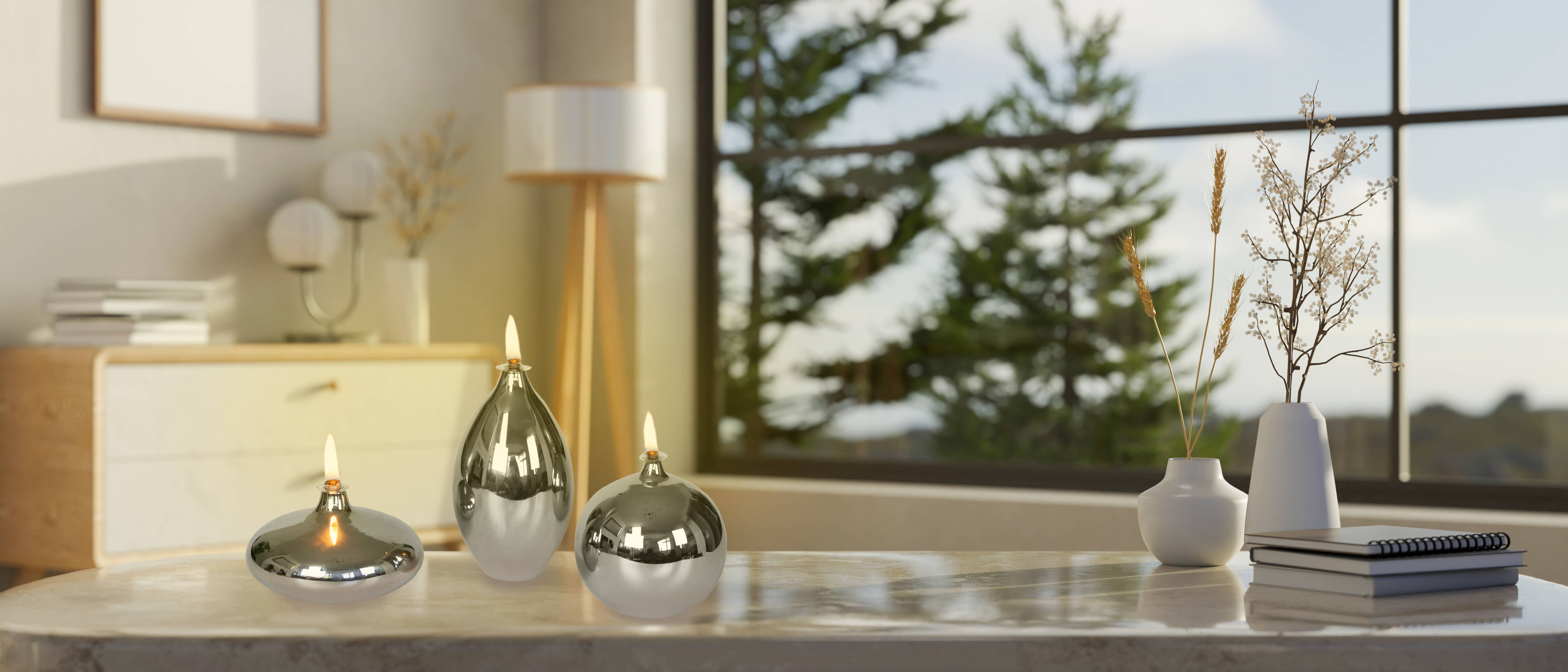 Bergs International – wholesale Novelty candle – Eden Lamp Set Transparent4