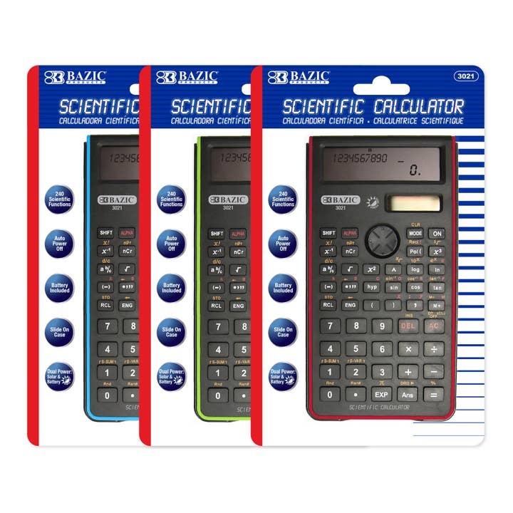 Calculatrice Scientifique 240 Fonctions avec Étui Coulissant pour la vente par Luna Office Supply - Everyday Essential