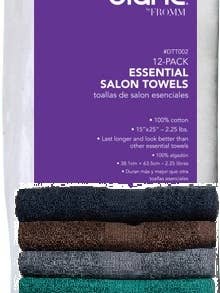 ESSENTIAL SALON TOWEL 15" X 25" WHITE 12-PACK for wholesale by MI Hair Distribution
