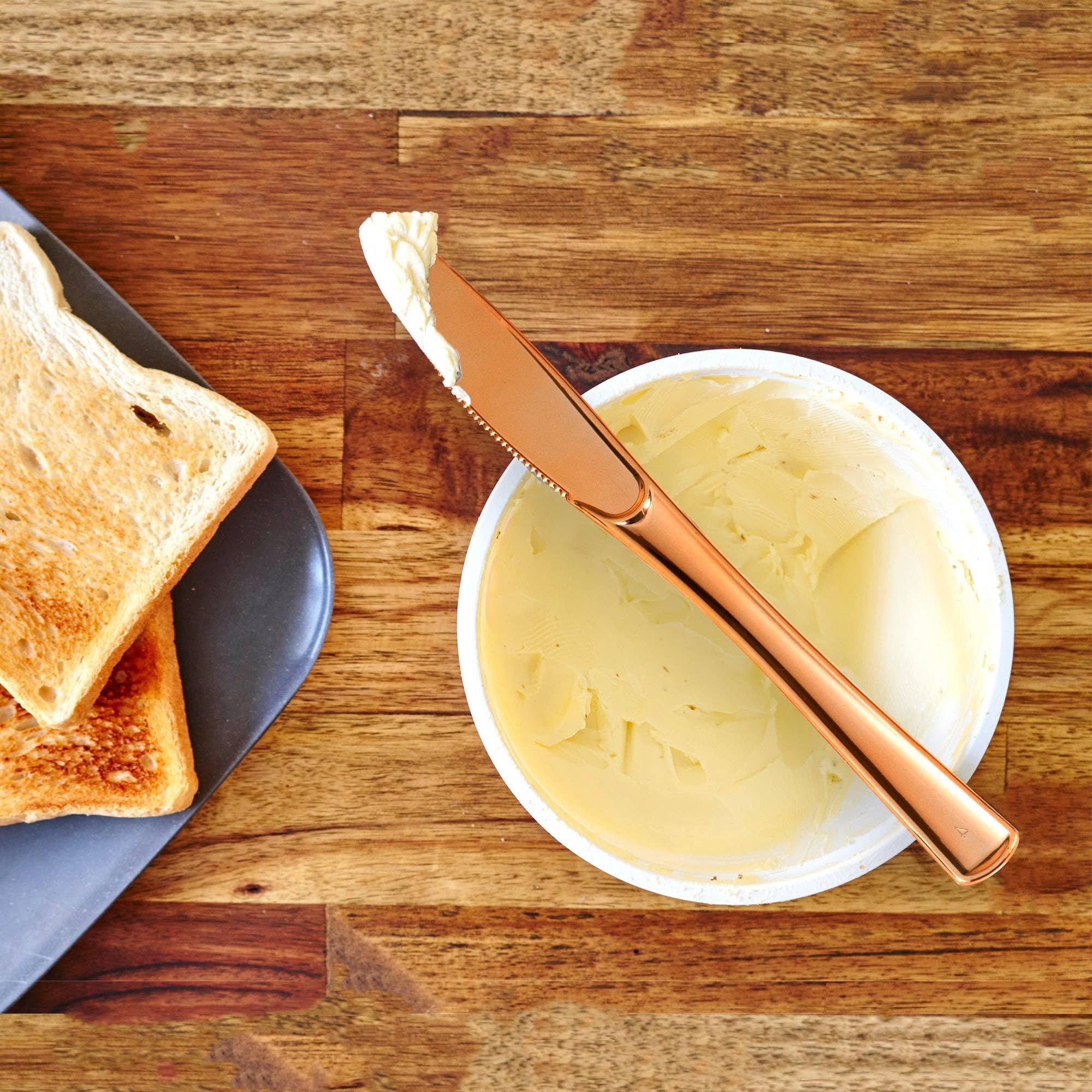 Plastic Premium Knives Set - 50 pcs - Rose Gold for wholesale on Faire4