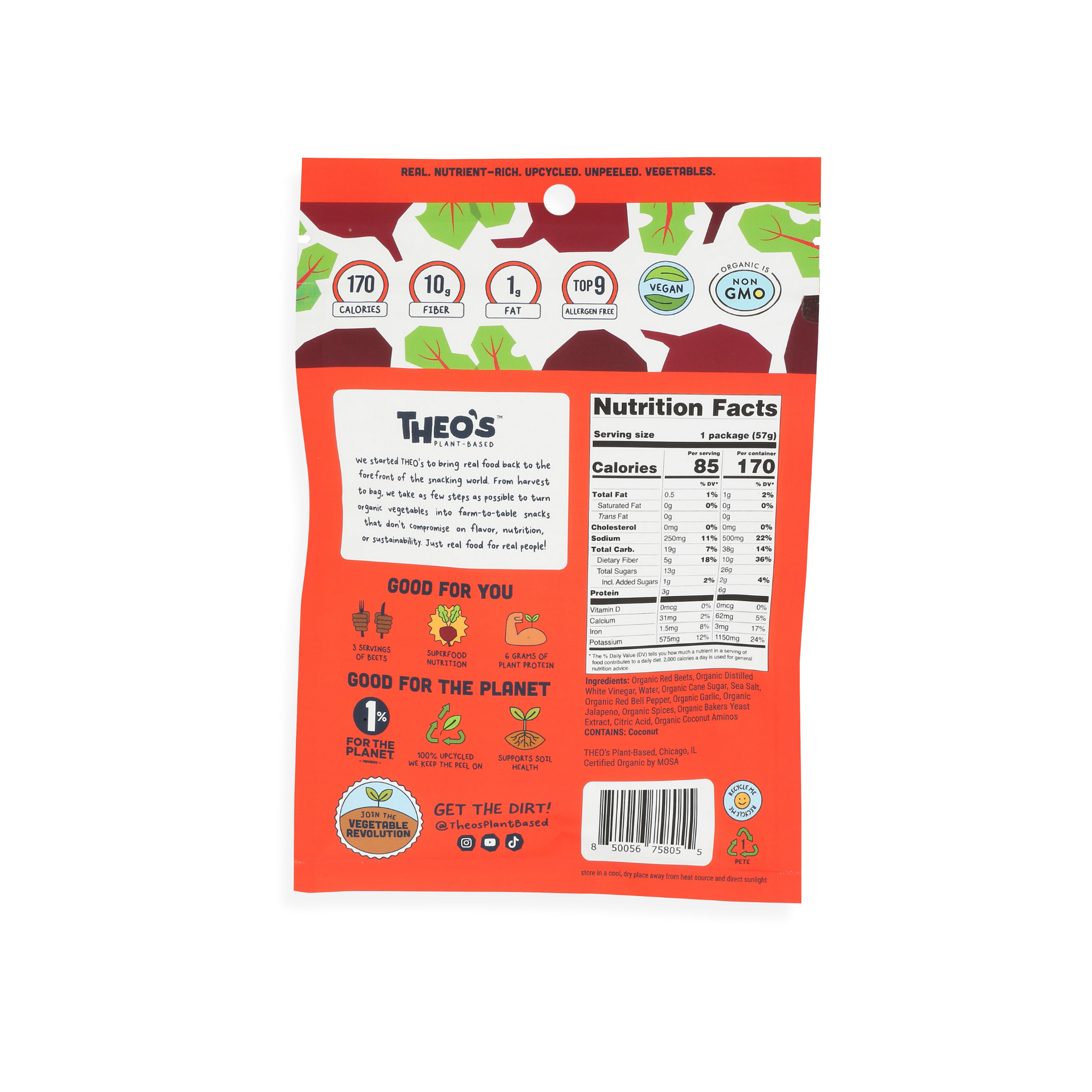 Theo's Plant-Based – Großhandel Trockenfleisch – Beet Jerky Spicy Sriracha2