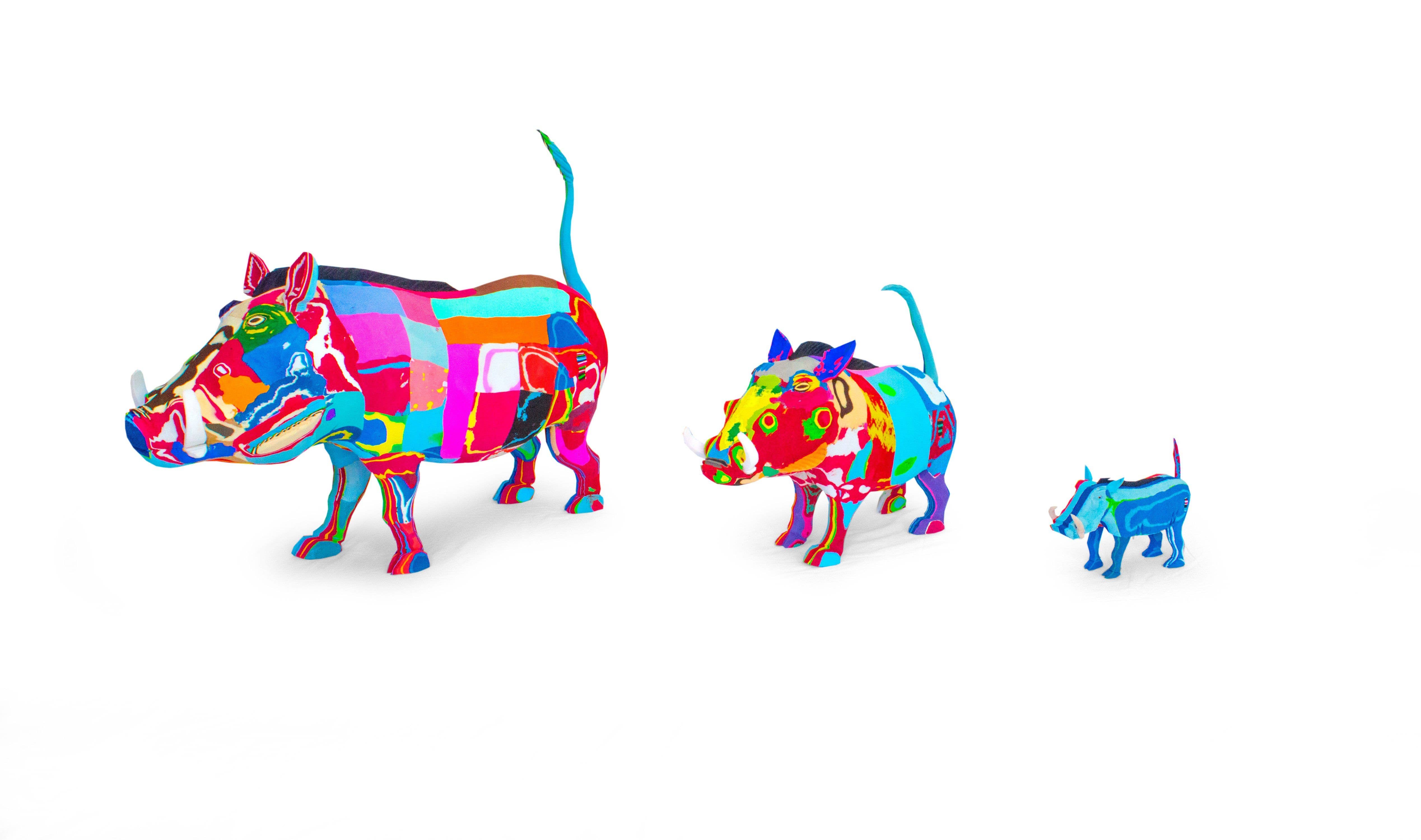 Ocean Sole - Wholesale Sculpture - Recycled Flip-Flop Warthog Sculpture3