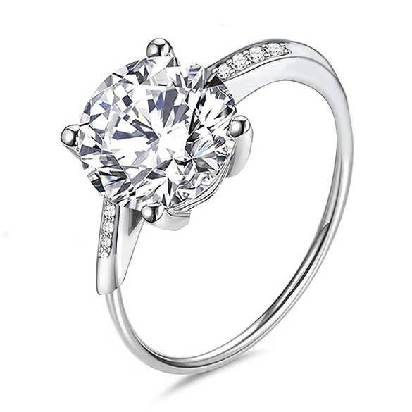 JUSTERBAR FORLOVELSESRING MED ZIRKON - MY25656B443 for engroshandel hos AMORINO SRL