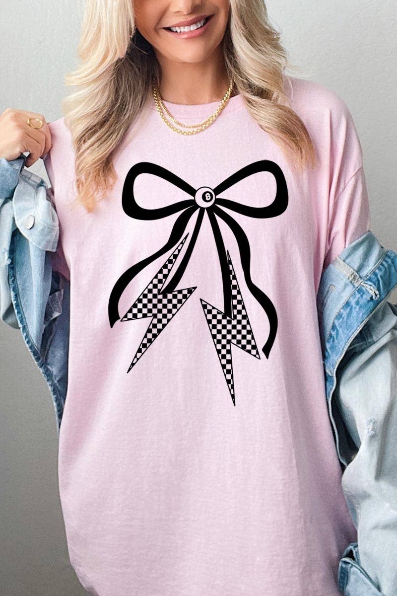 COLORBEAR - Wholesale T-Shirt (Graphic) - Women's - Lightning Bolt Bow Graphic Plus Heavy Cotton Tee3