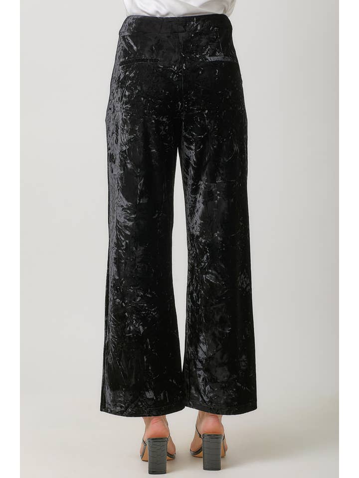 Mystree - Wholesale Pants - Women's - 60784 Crinkle Velvet Trousers4