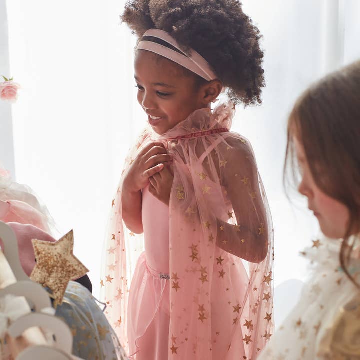 Meri Meri – wholesale Cape – Child – Pink Tulle Star Cape6