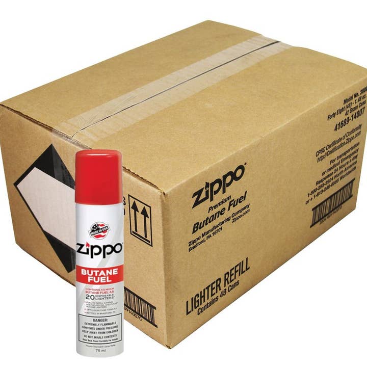 Benhalex - Wholesale Lighter - Zippo Premium Butane Fuel 75 ml, (12-Pack) #3815
