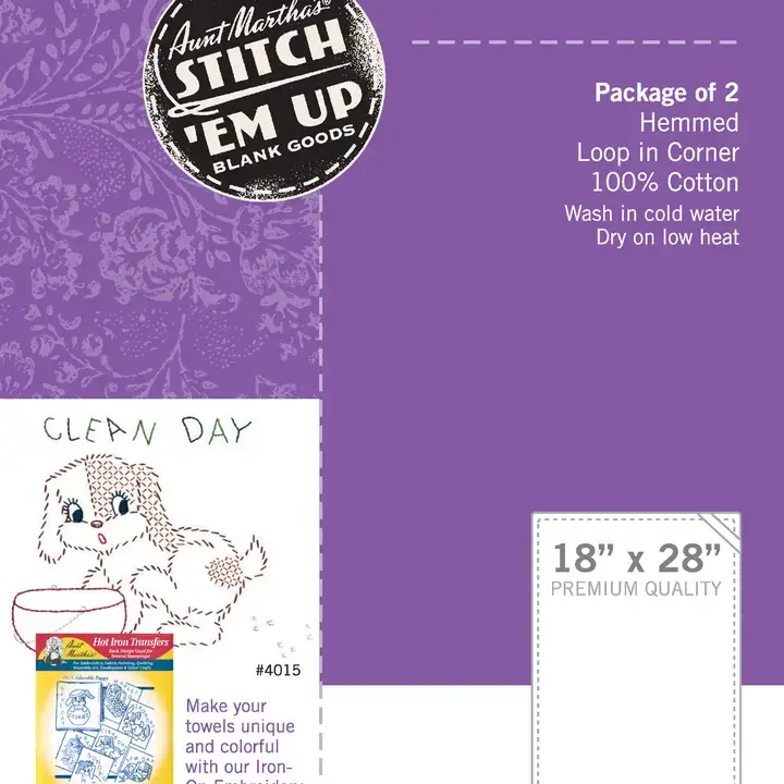 Colonial Patterns, Inc. - Wholesale Tea Towel - Aunt Martha's® 18x28 Flour Sack Tea Towels BULK Bundle of 501