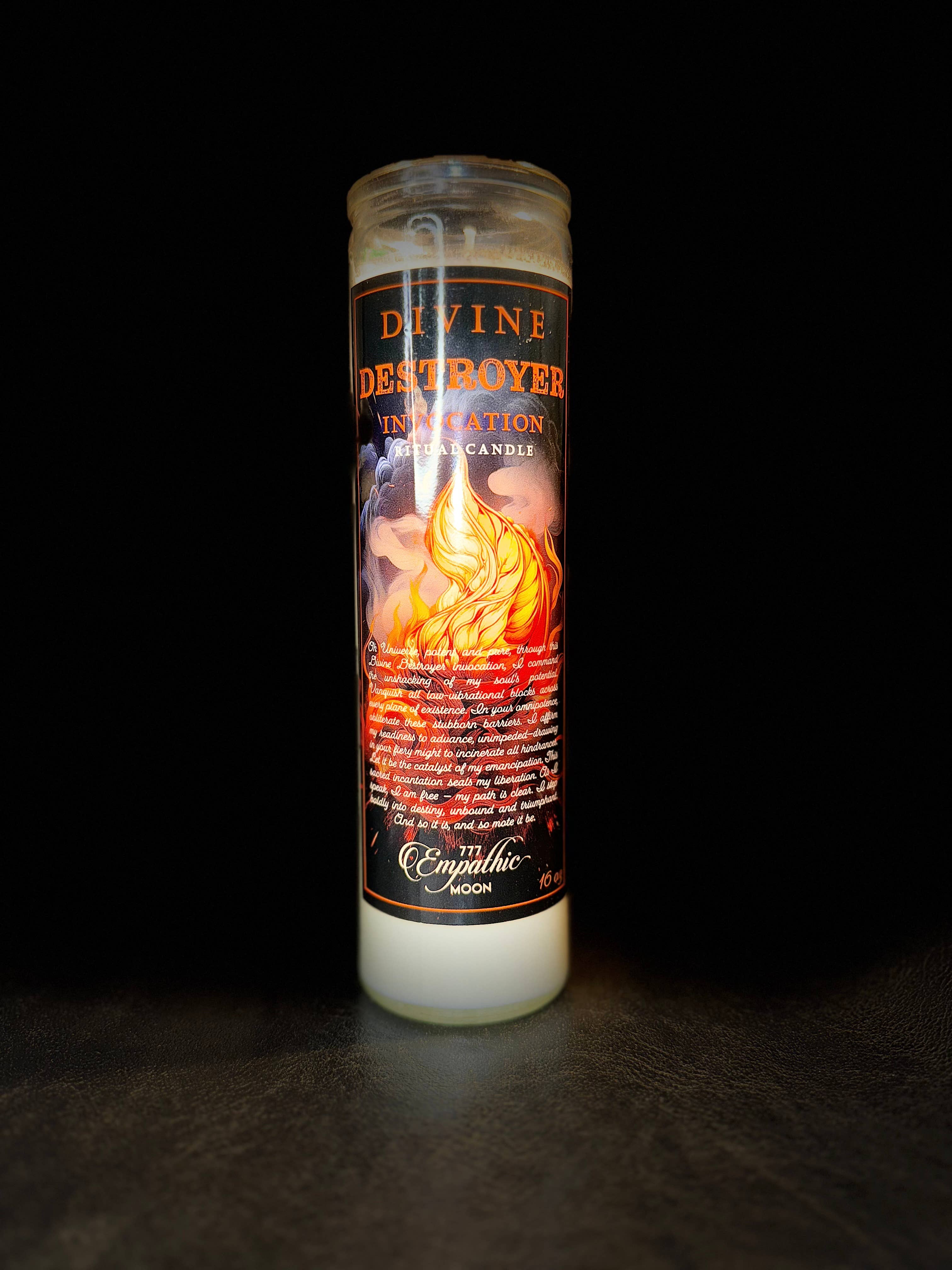 Empathic Moon 777 - Wholesale Votive Candle - Divine Destruction Invocation Ritual Candle | Spelled |7 Day4
