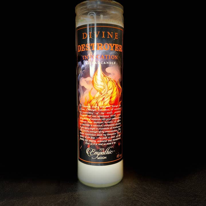 Empathic Moon 777 - Wholesale Votive Candle - Divine Destruction Invocation Ritual Candle | Spelled |7 Day4