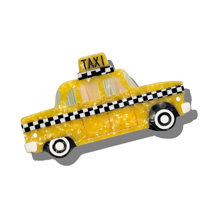 Solar Eclipse - Wholesale Hair Clip - Women's - Hand-painted Yellow Taxi Cab Claw Hair Clip | Eco-Friendly0