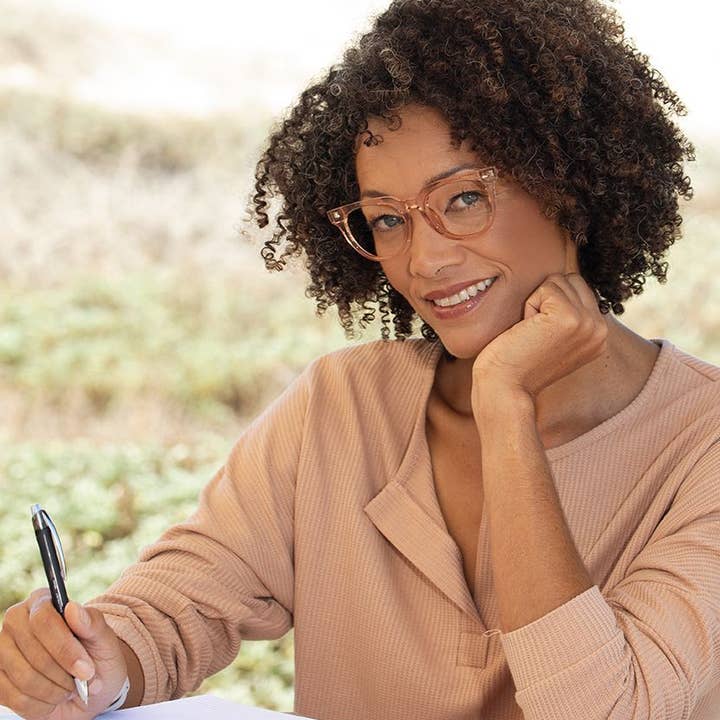 Blue Planet Eco-Eyewear - Wholesale Eyeglasses - Unisex - Auden - Crystal Rose - Blue Light Filtering1