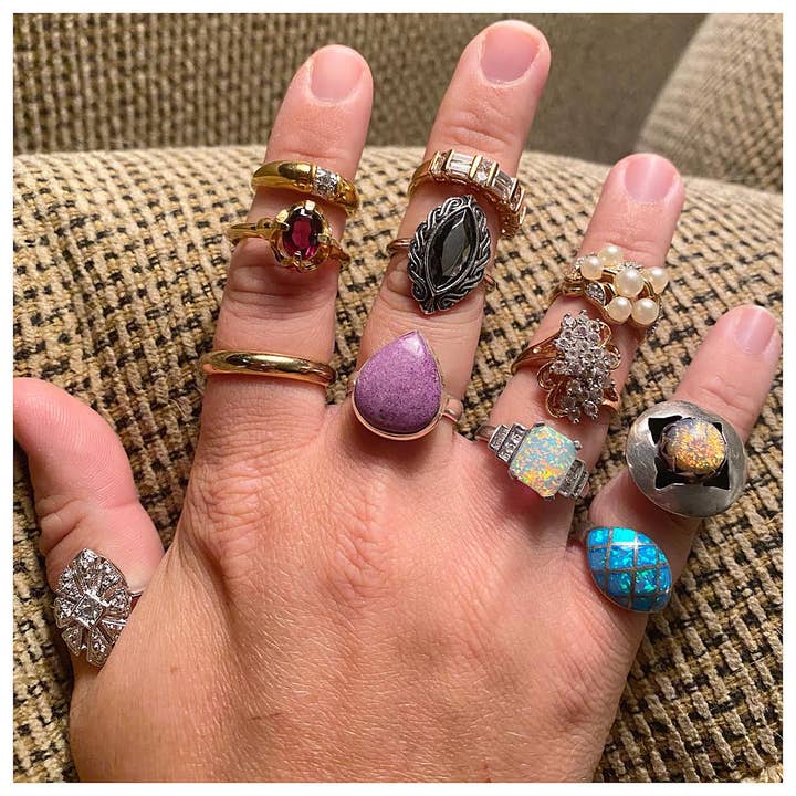Etymology Jewelry - Wholesale Cocktail/Statement Ring - Vintage Rings- Crystal Rings- Gem Stone Rings Bulk Listing