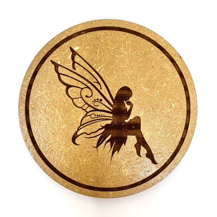Insert Brand Here Shop - Wholesale Coasters - Drink Coaster - Fairy Pixie Art Design Magical Fantasy0