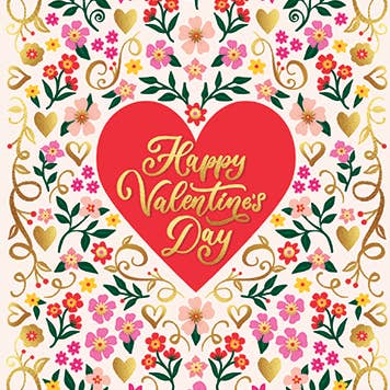 VAL HEART VALENTINE'S DAY GREETING CARD 4.5 x 6.25" for wholesale by Calypso Cards LLC