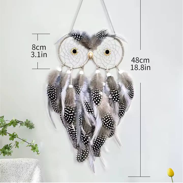 Crystolver (We Cover All Import Fees) - Wholesale Dream Catcher - Owl Dream Catcher Animal Wall Hanging4