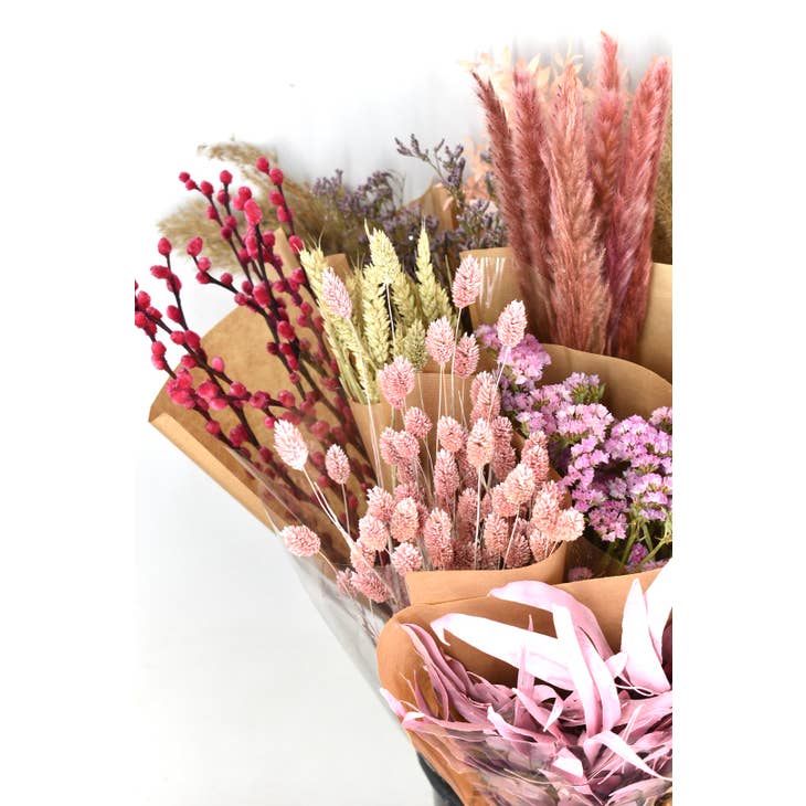 Wholesale Mix Dried Flowers - Pink - Decoration - 15 species for your store  - Faire