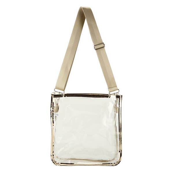 Ladies Crossbody Clear See Thru PVC Handbag for wholesale by Nima Accessories Inc