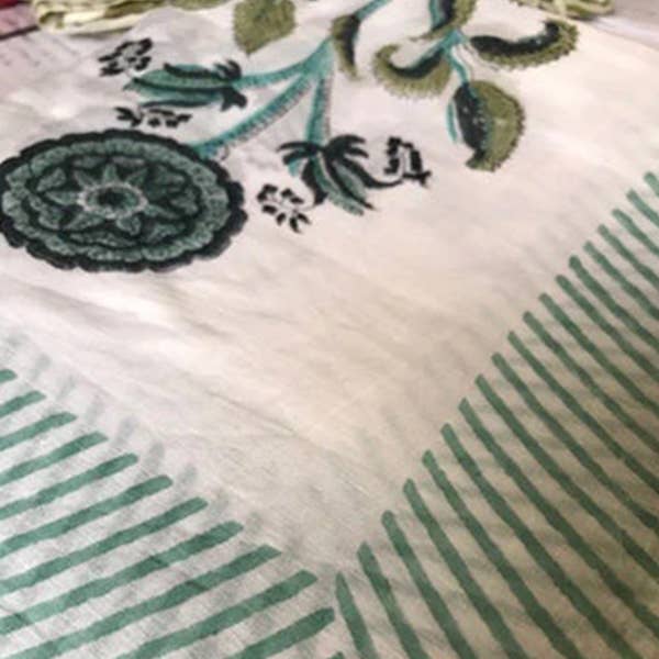 Mint Leaf Cotton Sarong for wholesale by Dana Cooper Bermuda