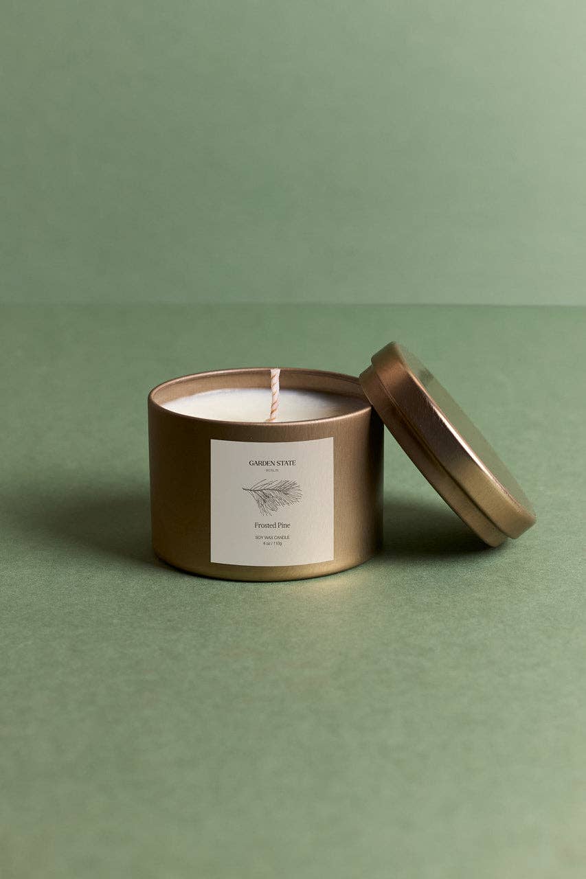 Garden State Candles - Wholesale Travel Candles - Frosted Pine Travel Candle0