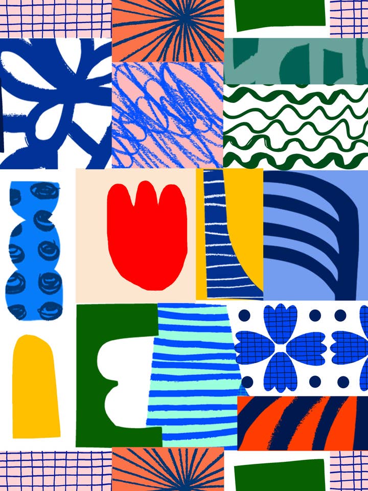 Stampa d'Arte Fine Tulipani Piastrellati per la vendita all'ingrosso da parte di Teresa Rego