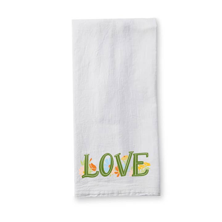 Love Blooms - 19x28" Tea Towel for wholesale by doodles.ink.