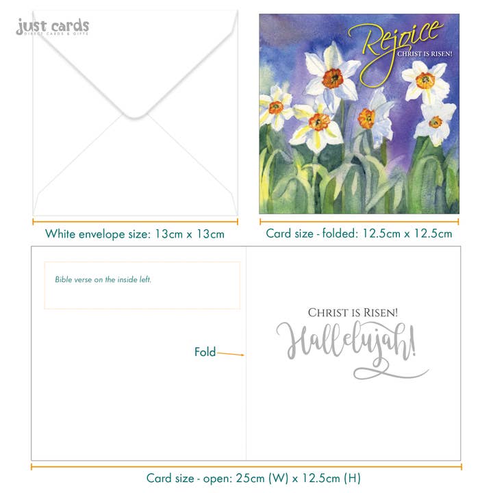 Just Cards Direct – Großhandel Osterkarten – Freue dich! Packung mit 5 religiösen Osterkarten5