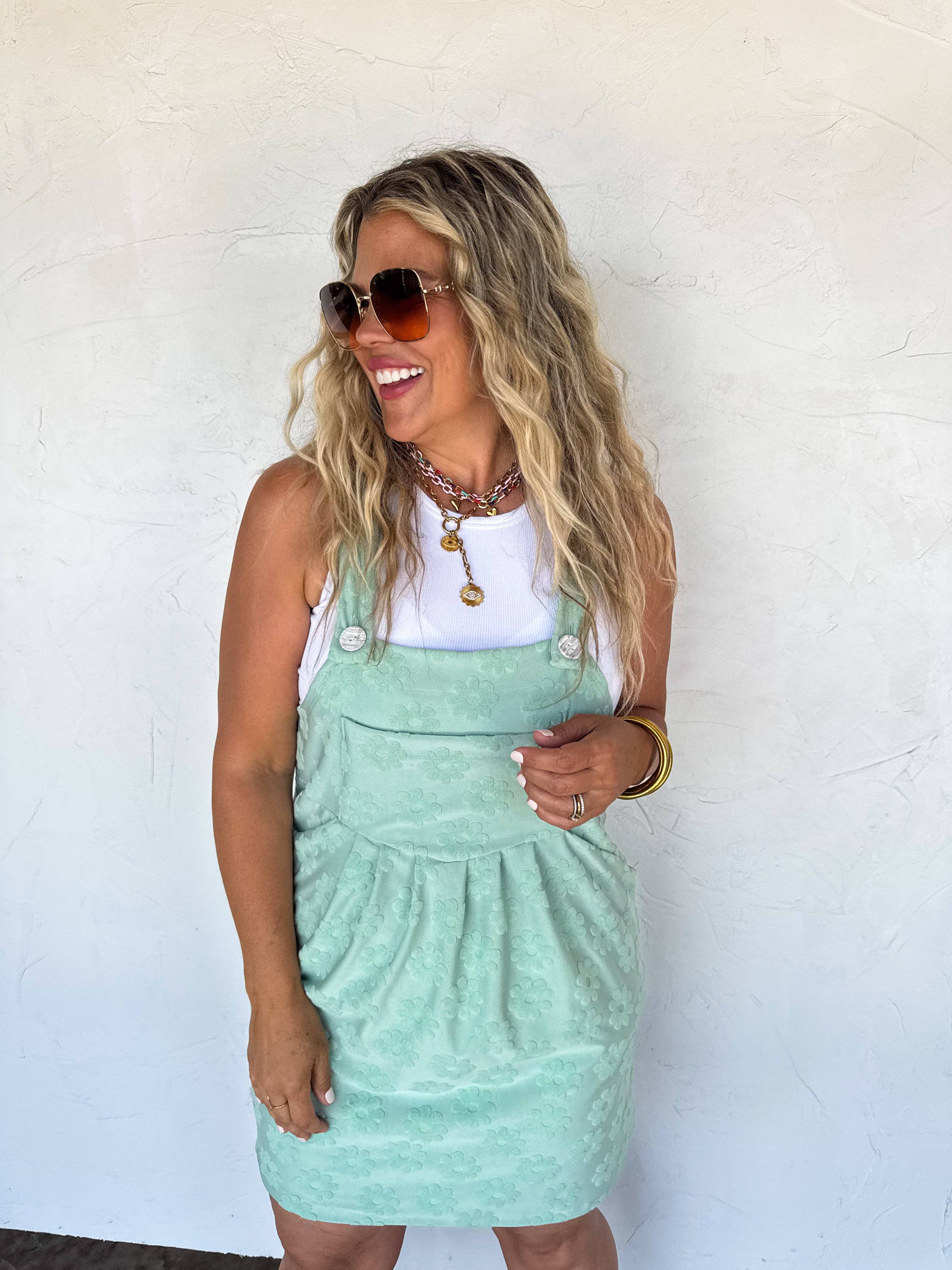 BLAKELEY - Wholesale Overalls - Women's - SUNSHINE & DAISIES OVERALL DRESS9