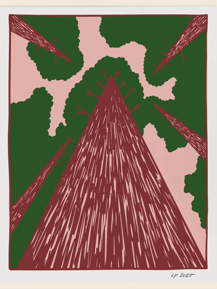 Kunsttryk Rødtræer for engroshandel hos Lonely Palm Ranch