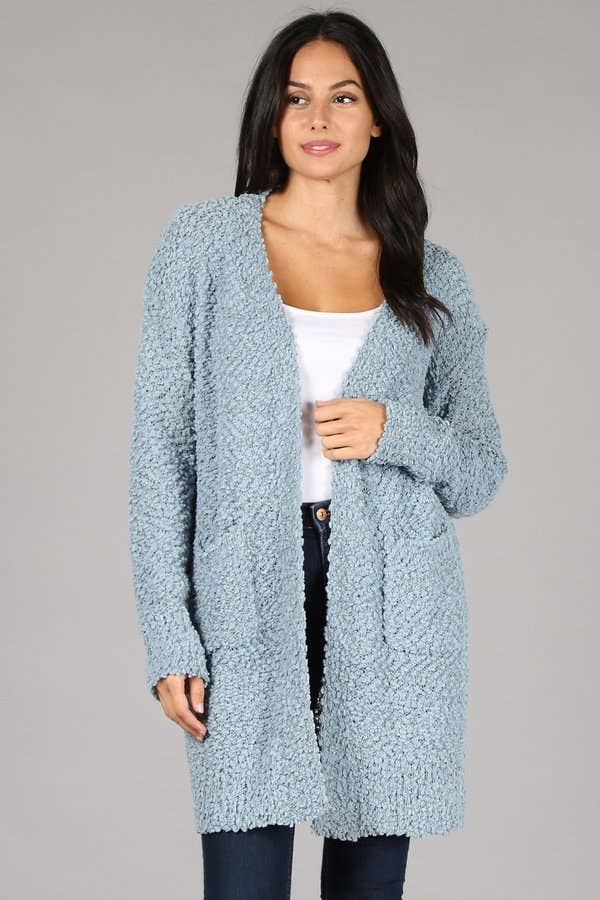 Oceanus Apparel - Wholesale Cardigan - Dames - OUG80160 Met Solid Popcorn versierde vesttrui8