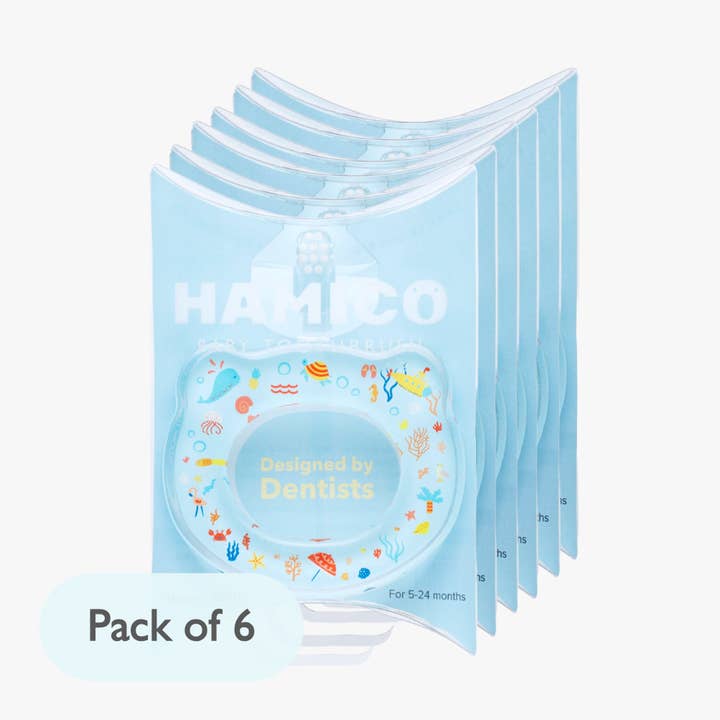 HAMICO -Innovative Toothbrush - Wholesale Toothbrush - Kids & Baby - Baby Training Toothbrush - Ocean | 6 Individual packs1
