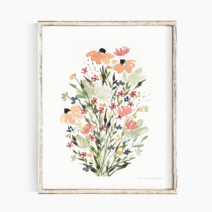Emma Allen Design Studio - Wholesale Art Print - Wildflowers I 0