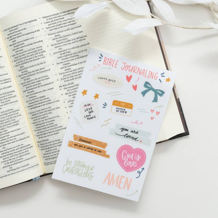 Bible Journaling Sticker Sheet for wholesale by Three Eleven