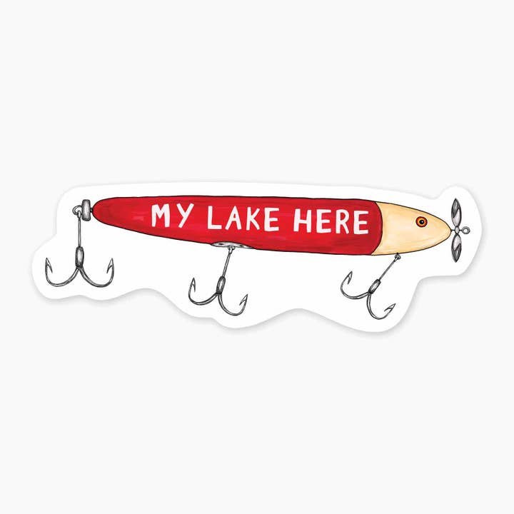 Lure - 3" Name Drop Sticker for wholesale by Nice Enough Stickers