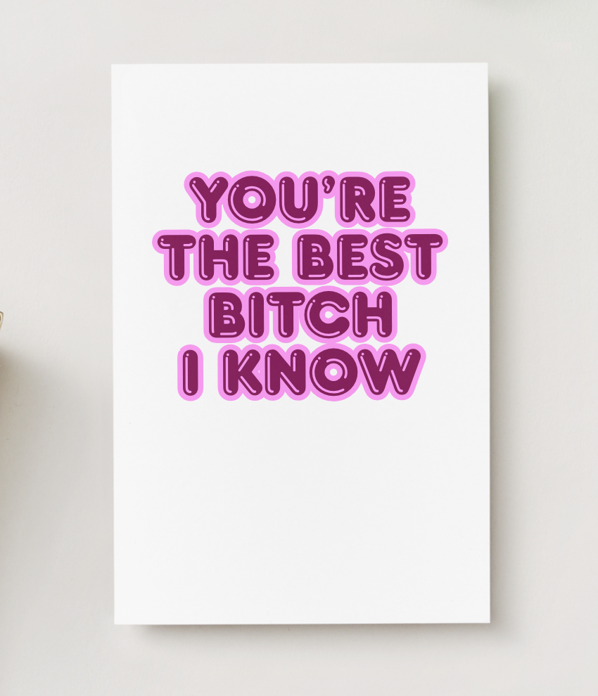 Party Collective - Wholesale Friendship Card - You're The Best Bitch I Know Card1