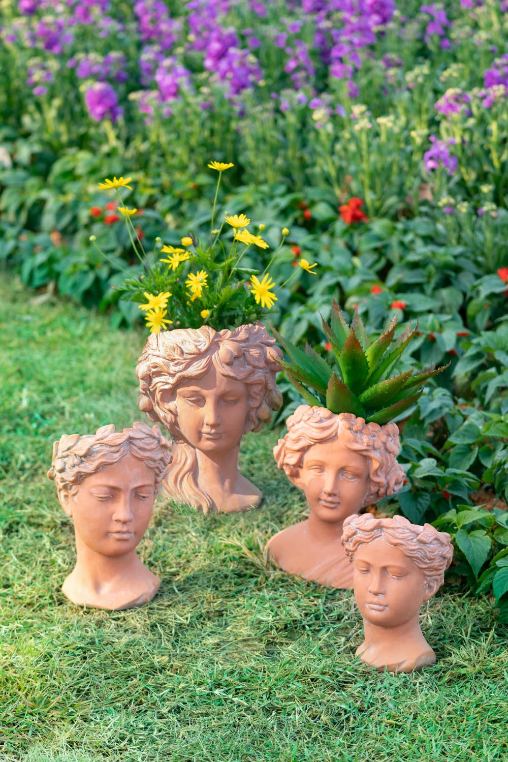 A&B Home Group Inc. - Wholesale Plant Pot - 8x9x11.5" Grecian Muse Cement Planter9